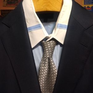 Ermemegildo Zegna Men's Dark Navy 2Btn/2Vents Suit Size 54L/44L/38W Ins 31.5